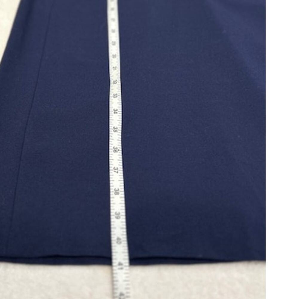 TALBOTS Navy Blue Sheath Shift Short Sleeve Stretch Work Business Casual Size 14 - Picture 7 of 10